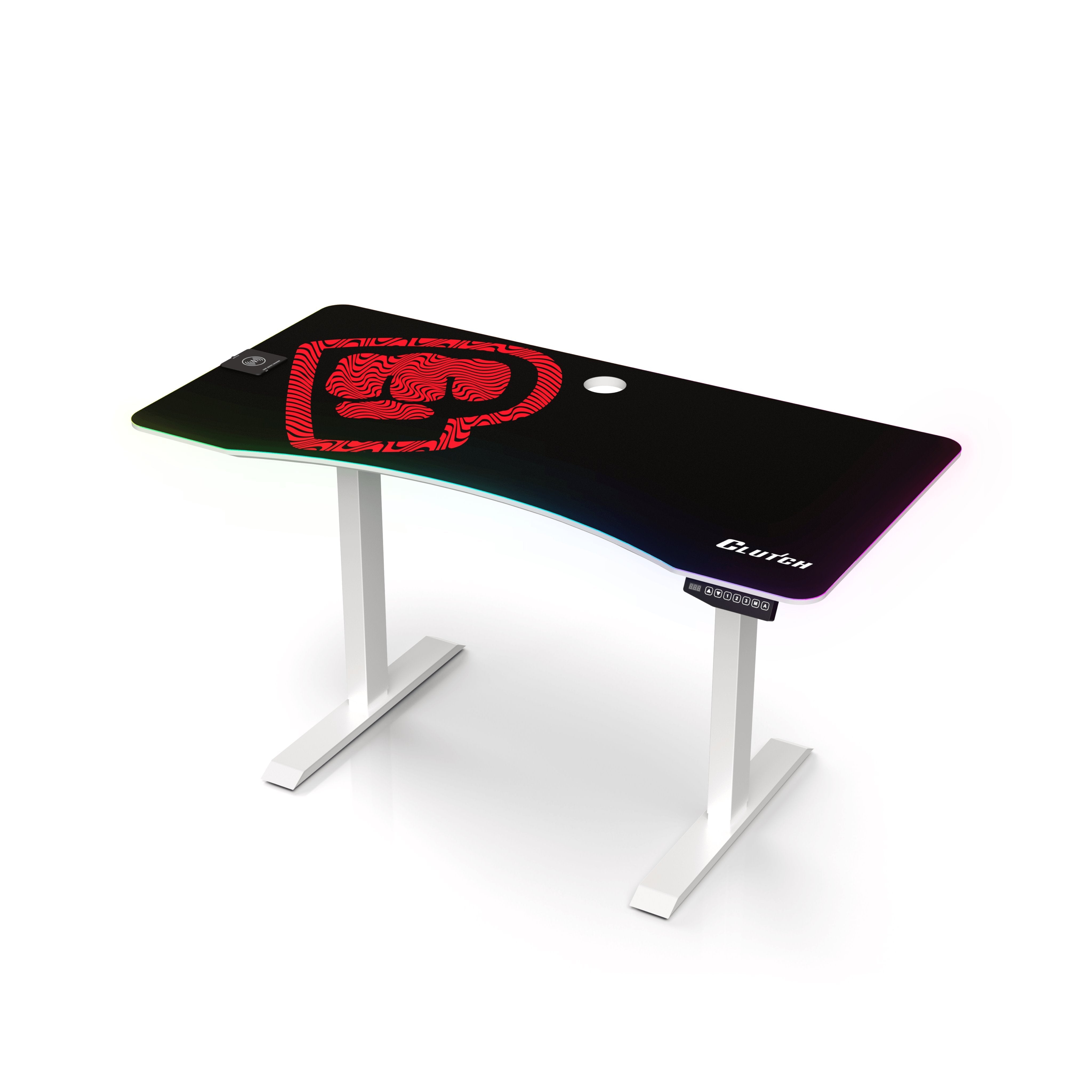 Pewdiepie Edition - Rise Desk Clutch Chairz White Sit-Stand Desk