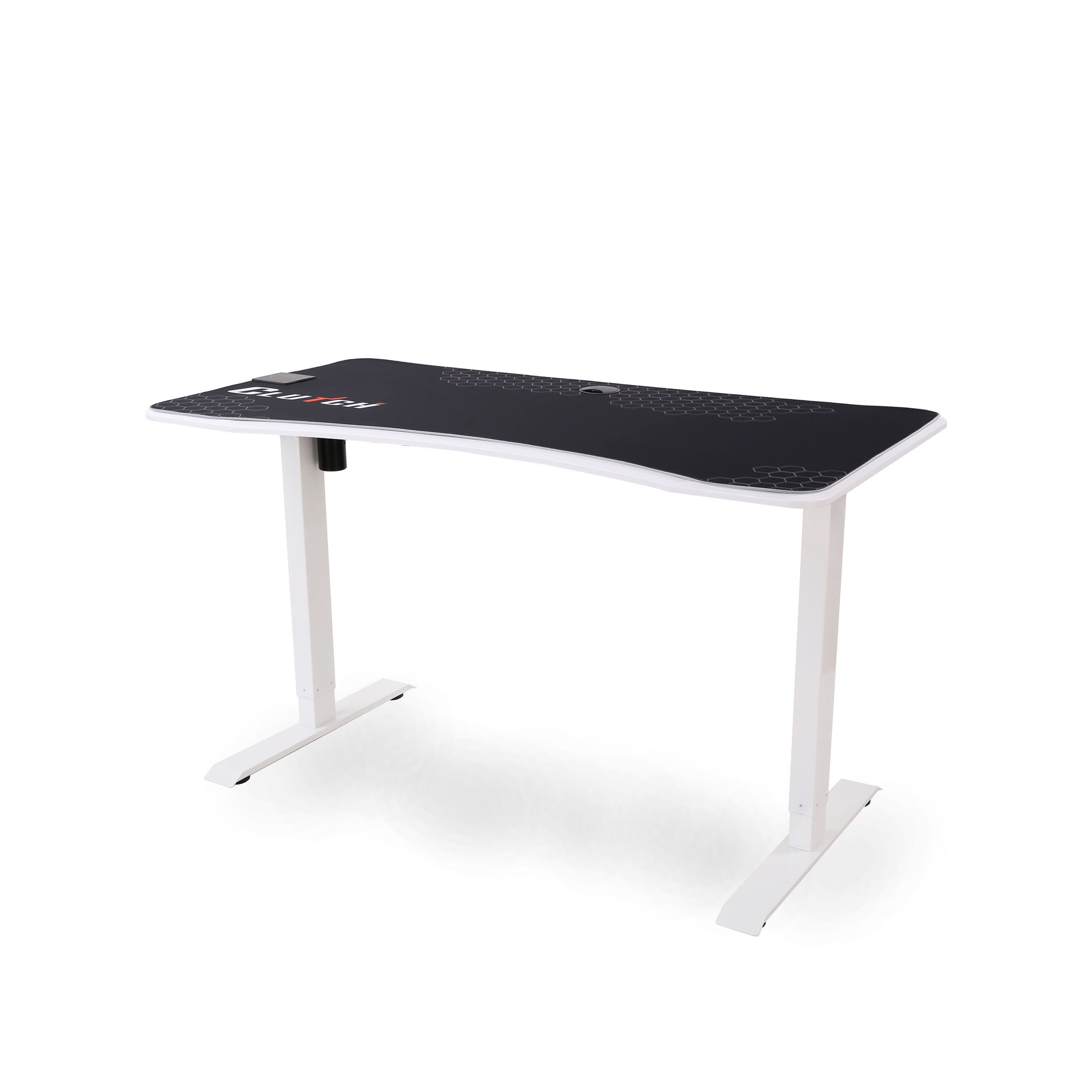 Rise Series Height-Adjustable Desks Gaming Desk Clutch Chairz White