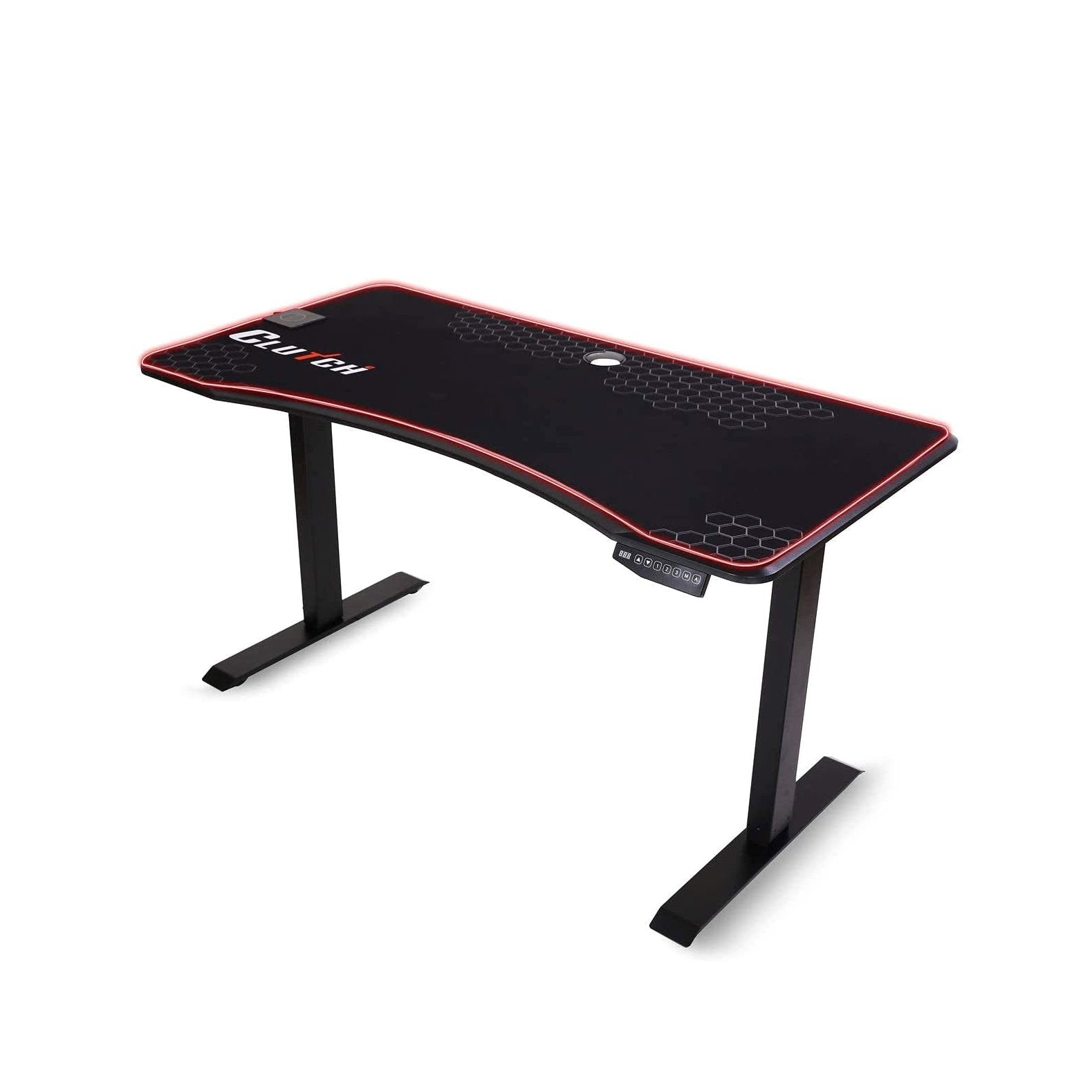 Rise Series Height-Adjustable Desks Gaming Desk Clutch Chairz Black