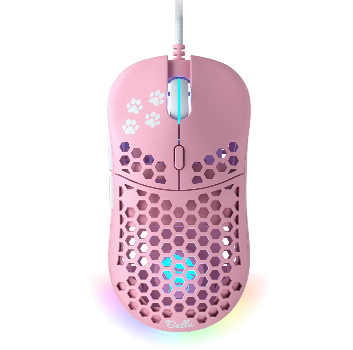 Belle Delphine X Ghost M1 UltraLight Gaming Mouse - Kitty Pink