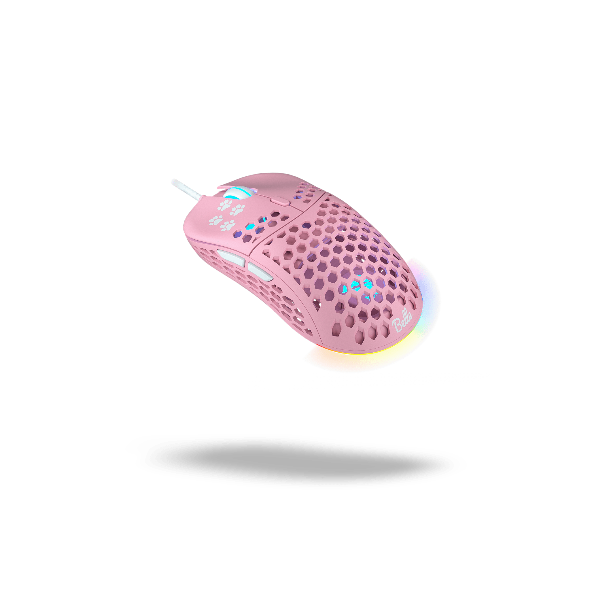 Belle Delphine X Ghost M1 UltraLight Gaming Mouse - Kitty Pink