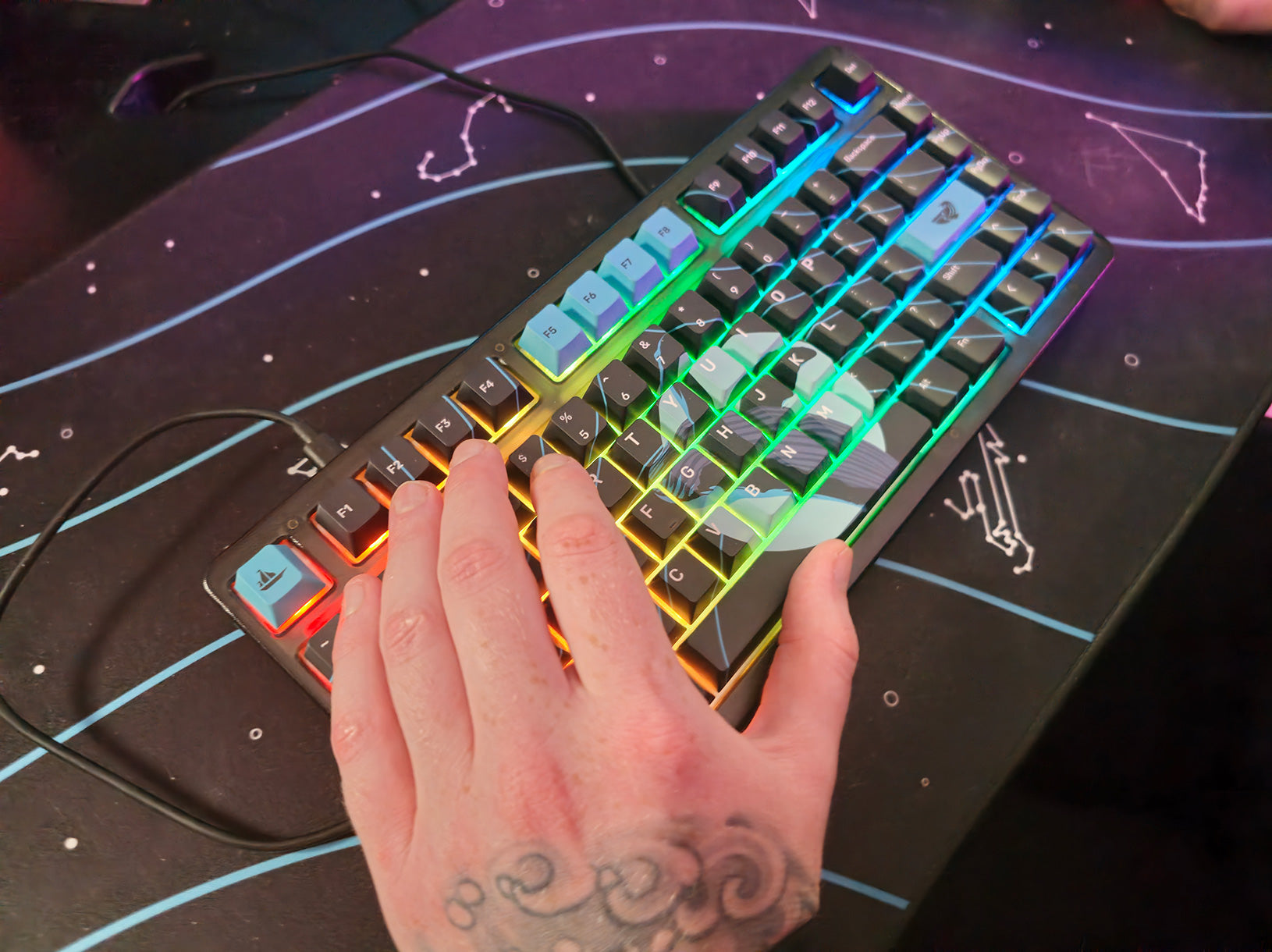 B0aty X Ghost K75 Keyboard Combo - Constellation