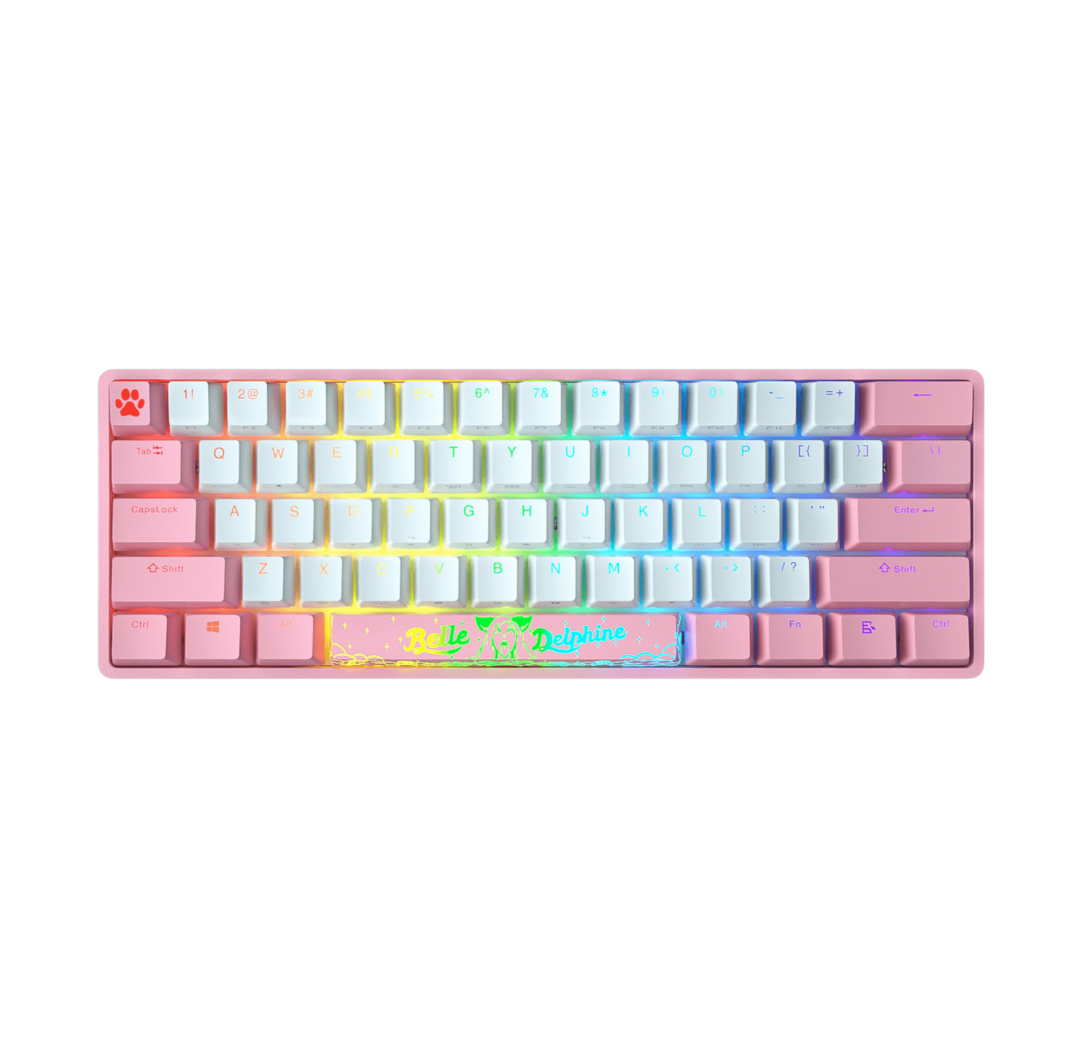 Belle Delphine X Ghost Edition K1 Wireless Mechanical Keyboard - Kitty Pink