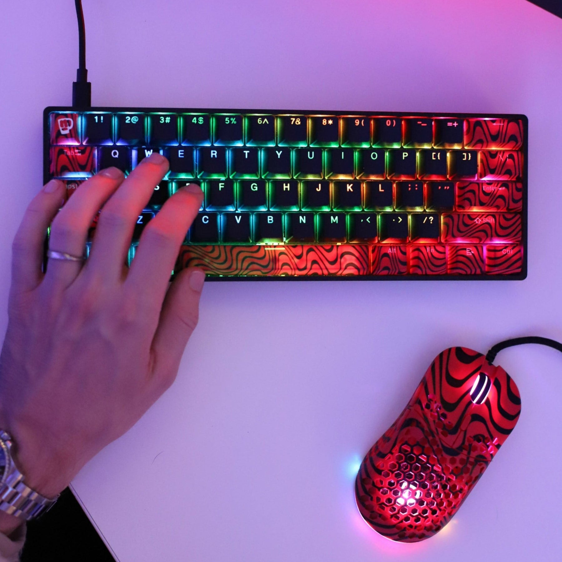 Ghost Keyboards Pewdiepie Keyboard And Mouse Combo 9342